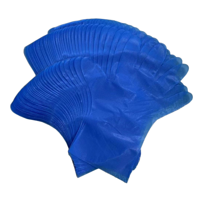 Resistenza chimica Guanti in TPE blu (motivo a rombi) Resistenza chimica Guanti in TPE blu (motivo a rombi)