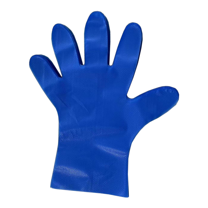 Resistenza chimica Guanti in TPE blu (motivo a rombi) Resistenza chimica Guanti in TPE blu (motivo a rombi)