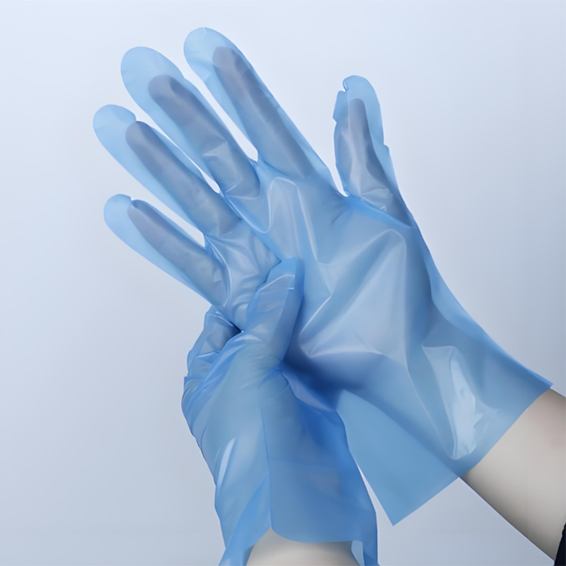 ‌Resistenza chimica Guanti in TPE blu (texture opaca)