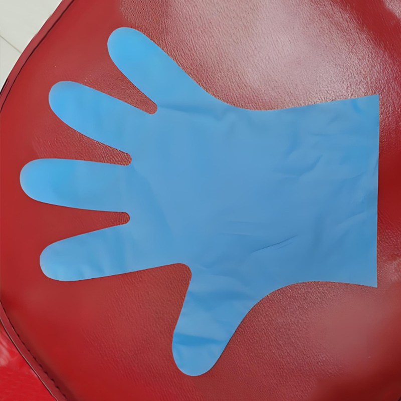 ‌Resistenza chimica Guanti in TPE blu (texture opaca)