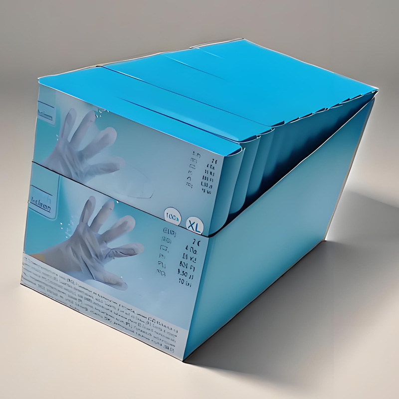 ‌Resistenza chimica Guanti in TPE blu (texture opaca)