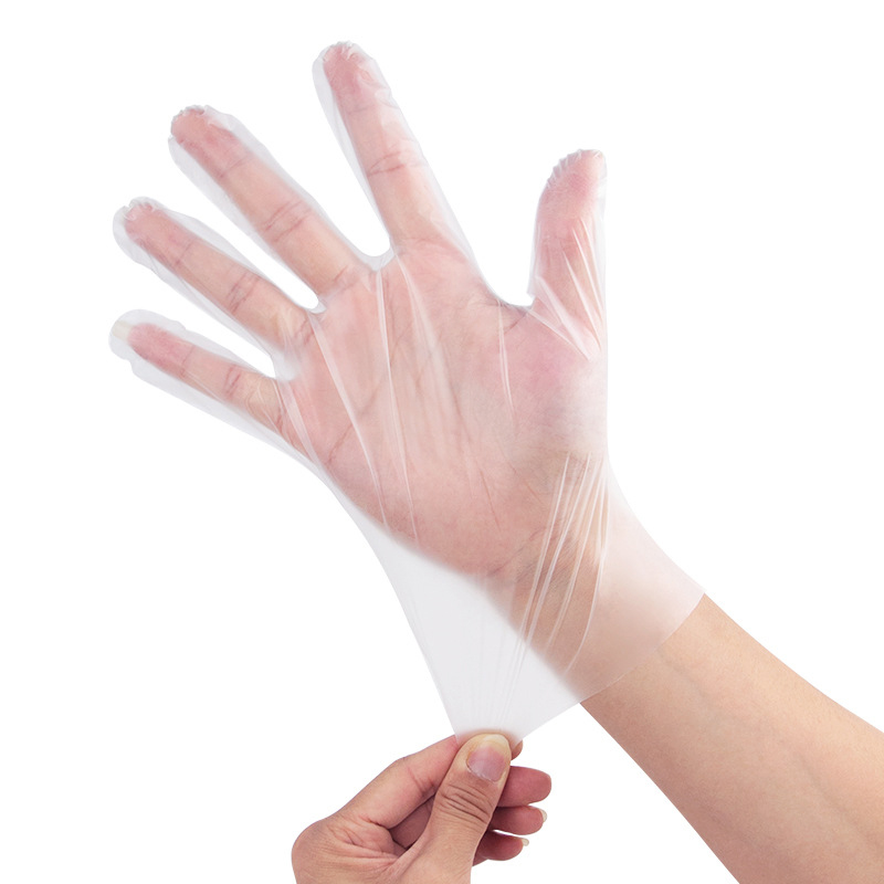 ‌‌‌Guanti ecologici e morbidi in TPE bianco sporco (texture opaca)