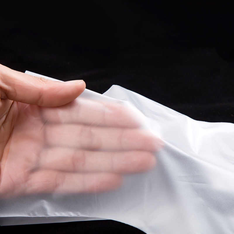 ‌‌‌Guanti ecologici e morbidi in TPE bianco sporco (texture opaca)