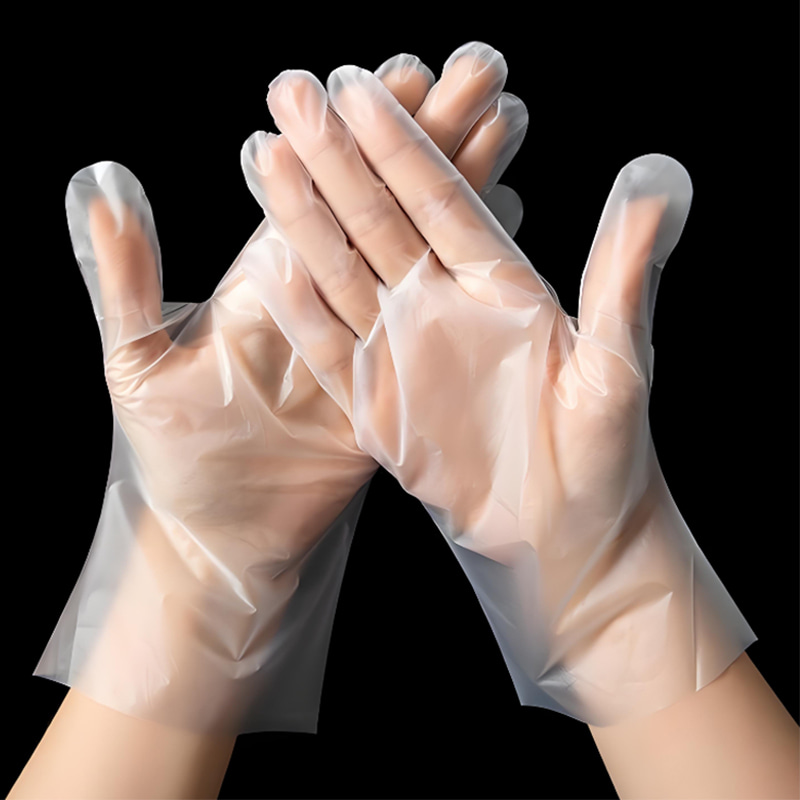 ‌‌‌Guanti ecologici e morbidi in TPE bianco sporco (texture opaca)